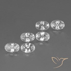 Pedras preciosas de Zircão Branco natural de 5.14 ct, oval, VVS-VS