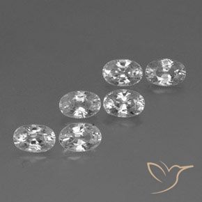 Pedras preciosas de Zircão Branco natural de 5.01 ct, oval, VVS-VS