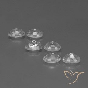 Pedras preciosas de Zircão Branco natural de 5.01 ct, oval, VVS-VS
