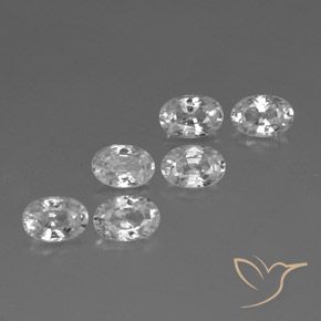 4.45ctw Natural Branco Zircão, oval, VVS-VS