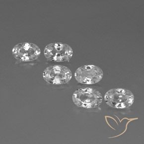 Pedras preciosas de Zircão Branco natural de 4.45 ct, oval, VVS-VS