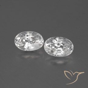 1.63ctw Natural Branco Zircão, oval, VVS