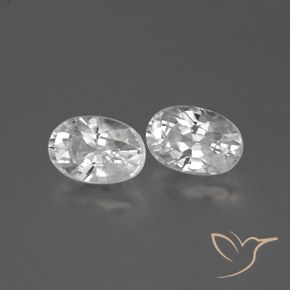 Pedras preciosas de Zircão Branco natural de 1.63 ct, oval, VVS