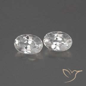 Pedras preciosas de Zircão Branco natural de 1.64 ct, oval, VVS-VS