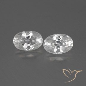 1.70ctw Natural Branco Zircão, oval, VS