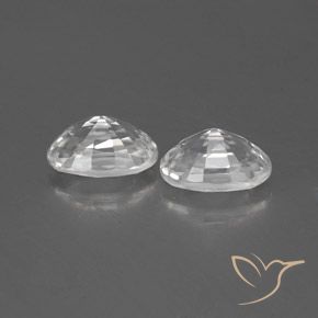 Pedras preciosas de Zircão Branco natural de 1.70 ct, oval, VS