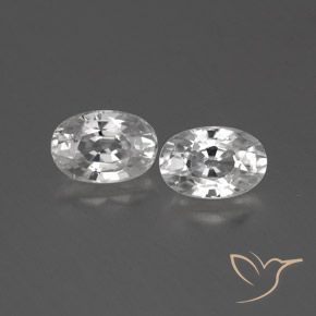 1.69ctw Natural Branco Zircão, oval, VVS