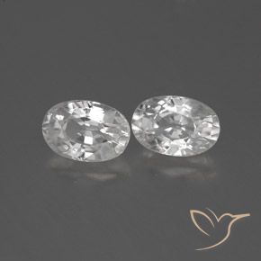 Pedras preciosas de Zircão Branco natural de 1.69 ct, oval, VVS