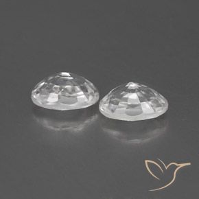 Pedras preciosas de Zircão Branco natural de 1.69 ct, oval, VVS