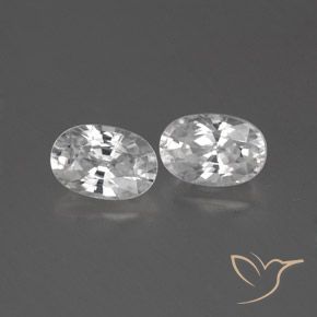 Pedras preciosas de Zircão Branco natural de 1.65 ct, oval, VVS