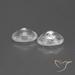 Pedras preciosas de Zircão Branco natural de 1.65 ct, oval, VVS