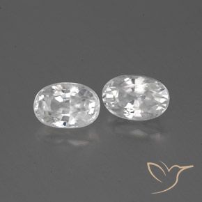 Pedras preciosas de Zircão Branco natural de 1.70 ct, oval, VVS