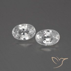 1.80ctw Natural Branco Zircão, oval, VVS-VS