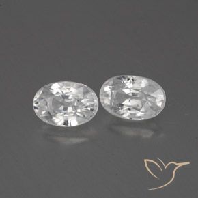 Pedras preciosas de Zircão Branco natural de 1.80 ct, oval, VVS-VS