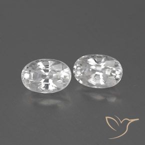 Pedras preciosas de Zircão Branco natural de 1.82 ct, oval, VVS