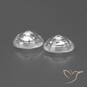 Pedras preciosas de Zircão Branco natural de 1.82 ct, oval, VVS