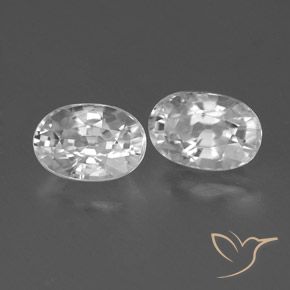 Pedras preciosas de Zircão Branco natural de 1.79 ct, oval, VVS