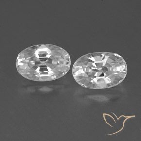 1.67ctw Natural Branco Zircão, oval, VVS