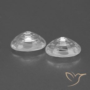 Pedras preciosas de Zircão Branco natural de 1.67 ct, oval, VVS