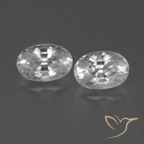 1.67ctw Natural Branco Zircão, oval, VVS