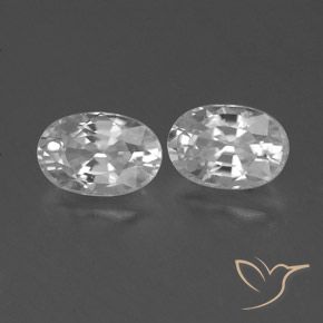 Pedras preciosas de Zircão Branco natural de 1.67 ct, oval, VVS