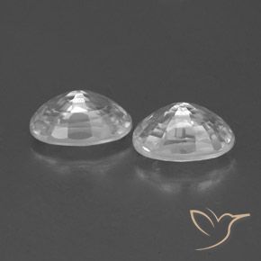 Pedras preciosas de Zircão Branco natural de 1.67 ct, oval, VVS