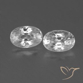 1.71ctw Natural Branco Zircão, oval, VVS