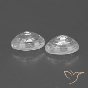 Pedras preciosas de Zircão Branco natural de 1.71 ct, oval, VVS