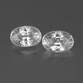 Pedras preciosas de zircão branco natural de 1,60 ct, corte oval, VVS