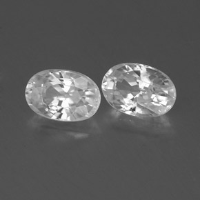 Pedras preciosas de zircão branco natural de 1,60 ct, corte oval, VVS