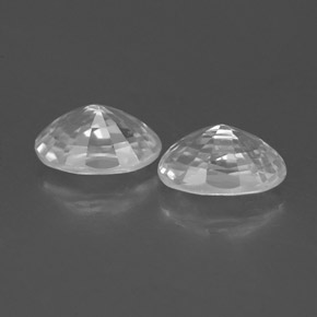 Pedras preciosas de zircão branco natural de 1,60 ct, corte oval, VVS