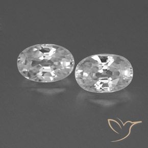 1.69ctw Natural Branco Zircão, oval, VVS-VS