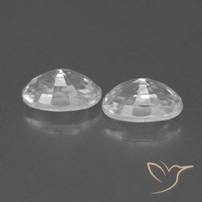 Pedras preciosas de Zircão Branco natural de 1.69 ct, oval, VVS-VS
