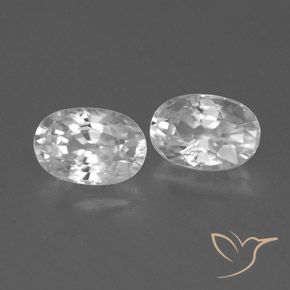 Pedras preciosas de Zircão Branco natural de 1.65 ct, oval, VVS-VS