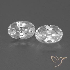 1.78ctw Natural Branco Zircão, oval, VVS