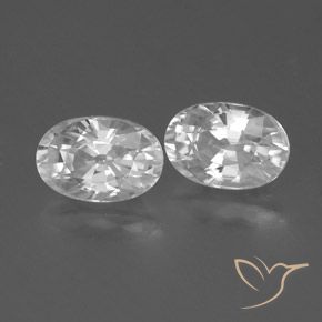 Pedras preciosas de Zircão Branco natural de 1.78 ct, oval, VVS