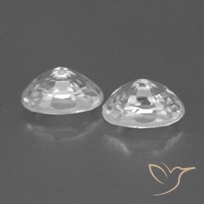 Pedras preciosas de Zircão Branco natural de 1.78 ct, oval, VVS