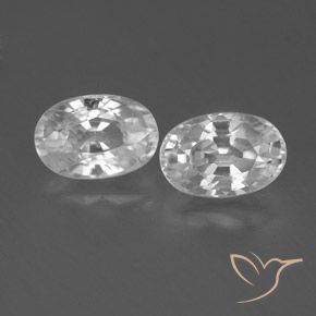 1.82ctw Natural Branco Zircão, oval, VVS-VS