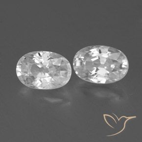 Pedras preciosas de Zircão Branco natural de 1.82 ct, oval, VVS-VS