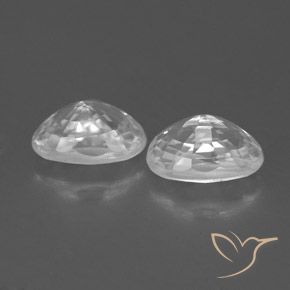 Pedras preciosas de Zircão Branco natural de 1.82 ct, oval, VVS-VS