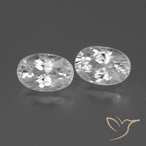 Pedras preciosas de Zircão Branco natural de 1.69 ct, oval, VVS