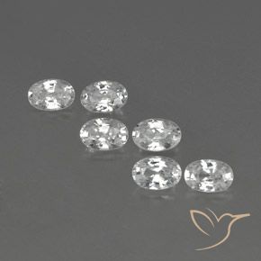 4.44ctw Natural Branco Zircão, oval, VVS-VS