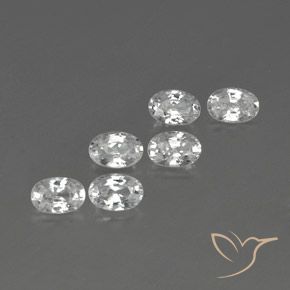 Pedras preciosas de Zircão Branco natural de 4.44 ct, oval, VVS-VS