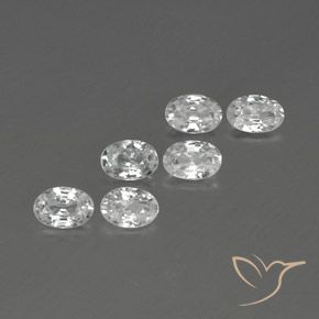 Pedras preciosas de Zircão Branco natural de 4.01 ct, oval, VVS-VS