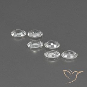 Pedras preciosas de Zircão Branco natural de 4.01 ct, oval, VVS-VS
