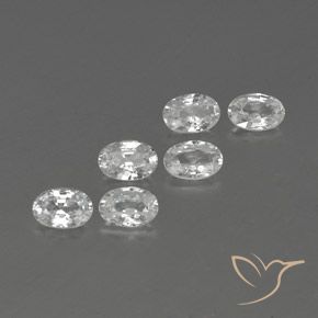 Pedras preciosas de Zircão Branco natural de 4.12 ct, oval, VVS-VS