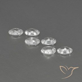 Pedras preciosas de Zircão Branco natural de 4.12 ct, oval, VVS-VS