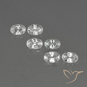 4.62ctw Natural Branco Zircão, oval, VVS-VS
