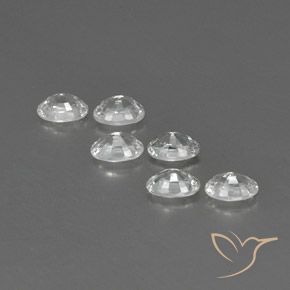 Pedras preciosas de Zircão Branco natural de 4.62 ct, oval, VVS-VS