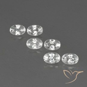 5.25ctw Natural Branco Zircão, oval, VVS-VS